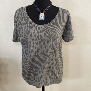 DKNY Jeans Animal Print Top Size S